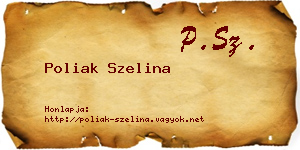 Poliak Szelina névjegykártya